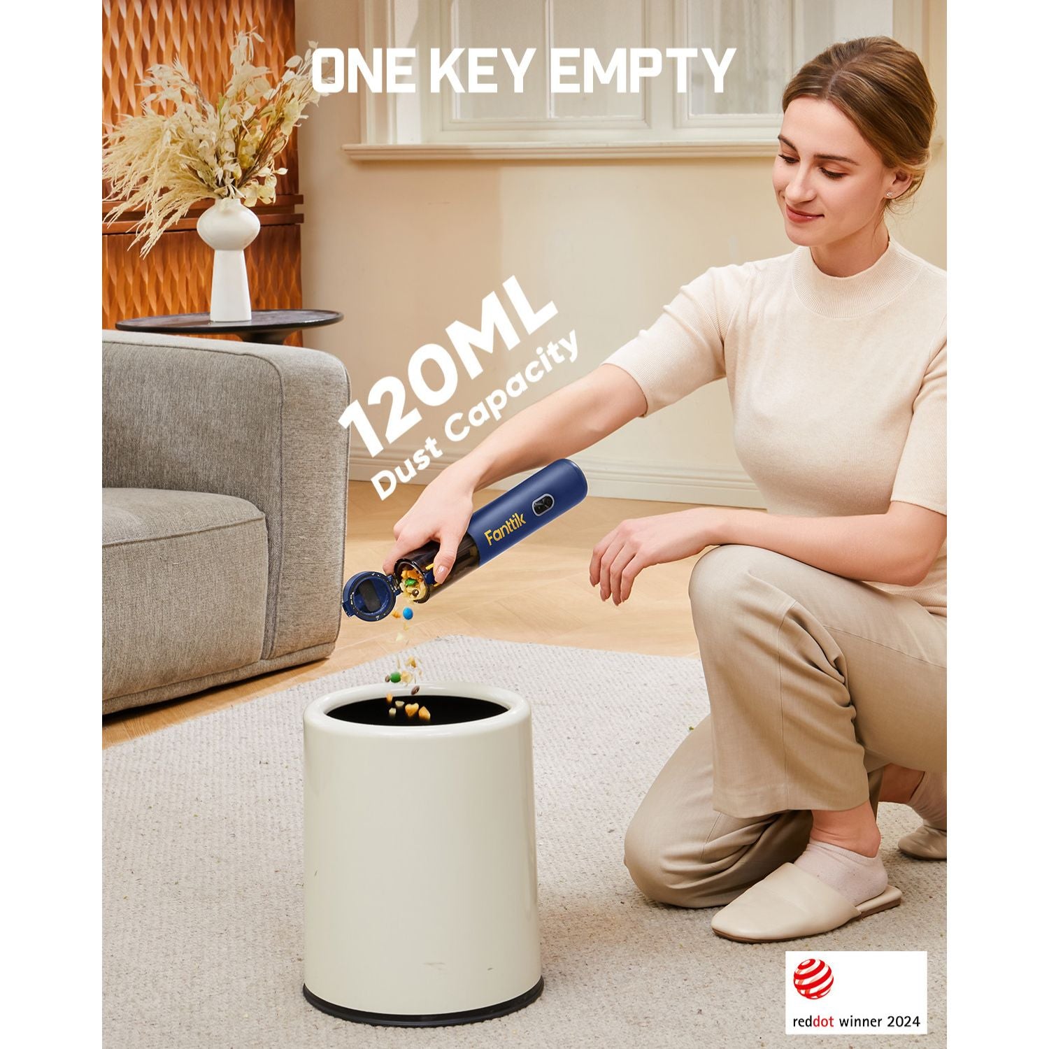 Fanttik V8 Mate Upgraded Cordless Car Vacuum-Blue