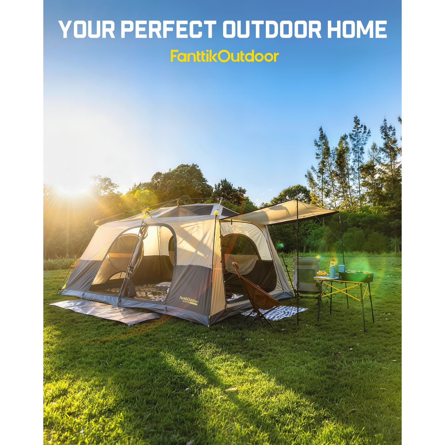 FanttikOutdoor Zeta C8/C10 Apex Camping Tent-Instant Tent