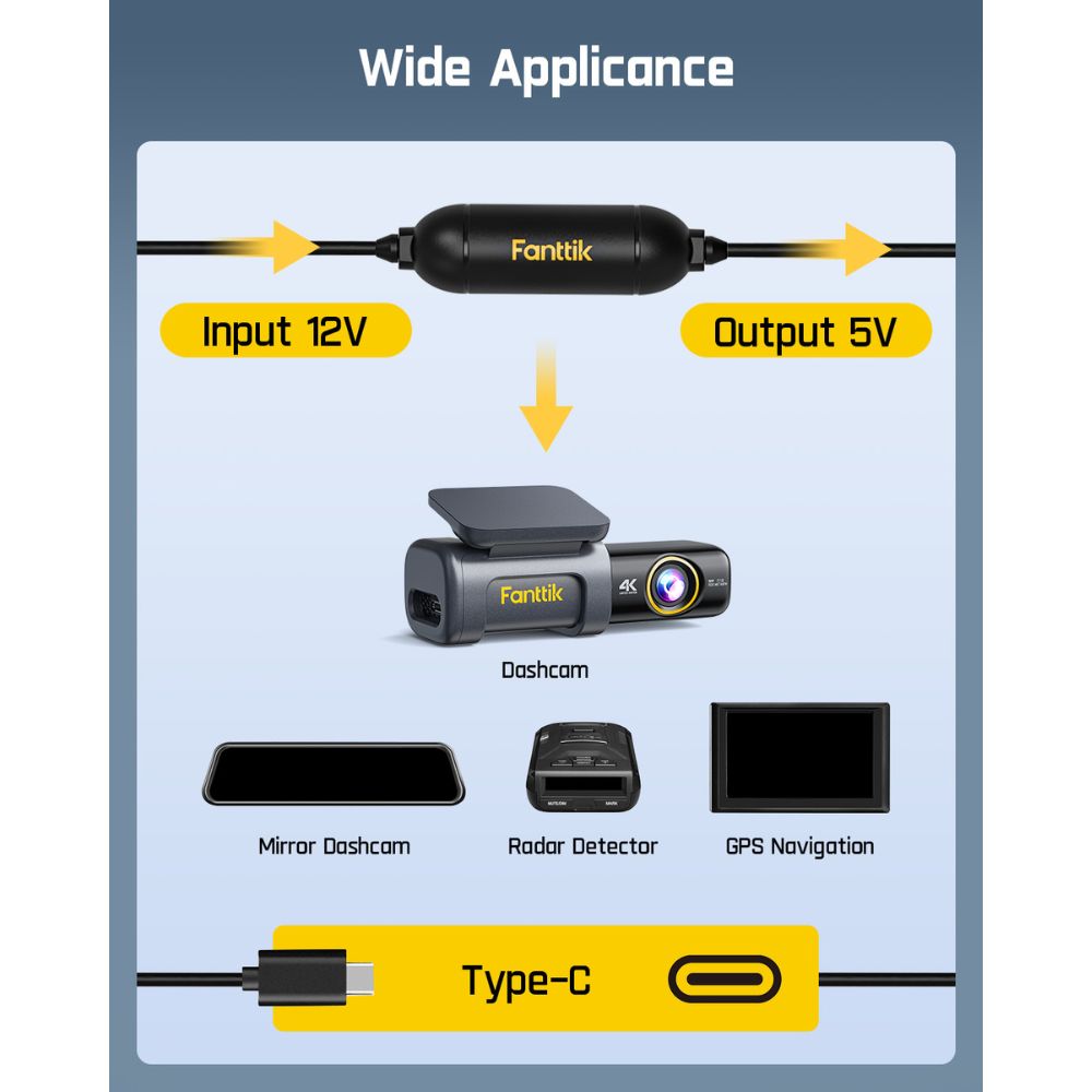 Fanttik JY55L Intelligent Hardwired Kit for C8 APEX Dash Cam