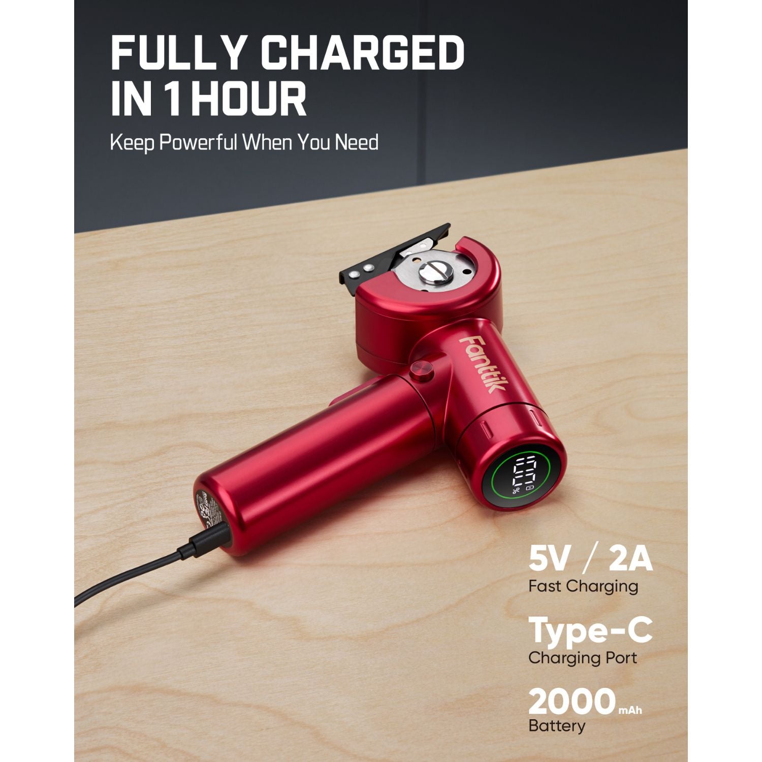 Fanttik C8 Nano Cordless Electric Scissors-Red