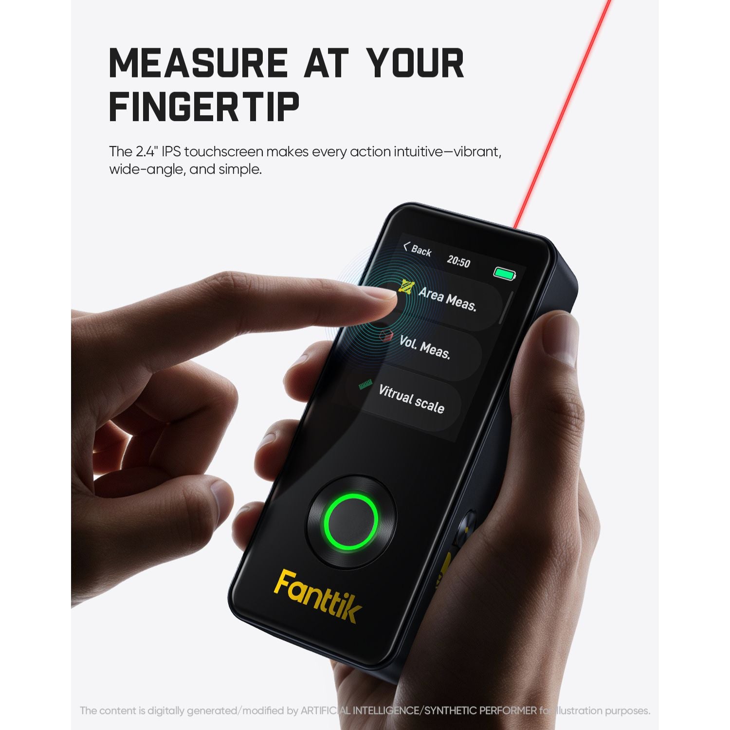 Fanttik A11 Pro laser measuring tool with 2.4-inch IPS touchscreen