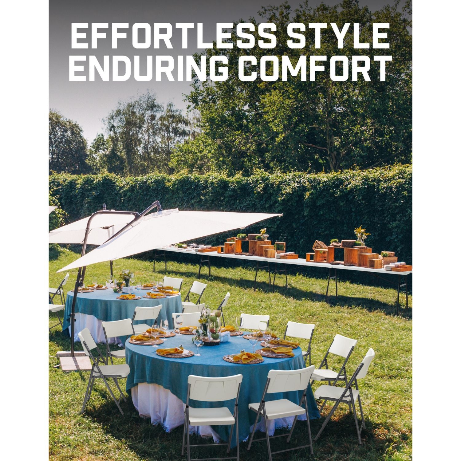 FanttikOutdoor Portable Plastic Folding Chair, Indoor Outdoor Comfortable Sturdy Office Seat with Steel Frame, 350 lbs Capacity for Home, Party, Wedding, Garden, Stadium, 4-Pack, White Zeta H8 Lite