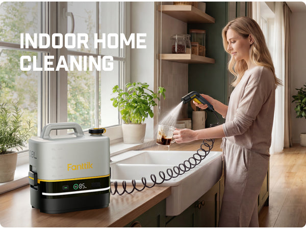 Fanttik NB10 Nano Portable Cordless Electric Sprayer is perfect for apartments, camping, and even cleaning household items like air conditioning panels. Enjoy a more convenient and efficient clean experience