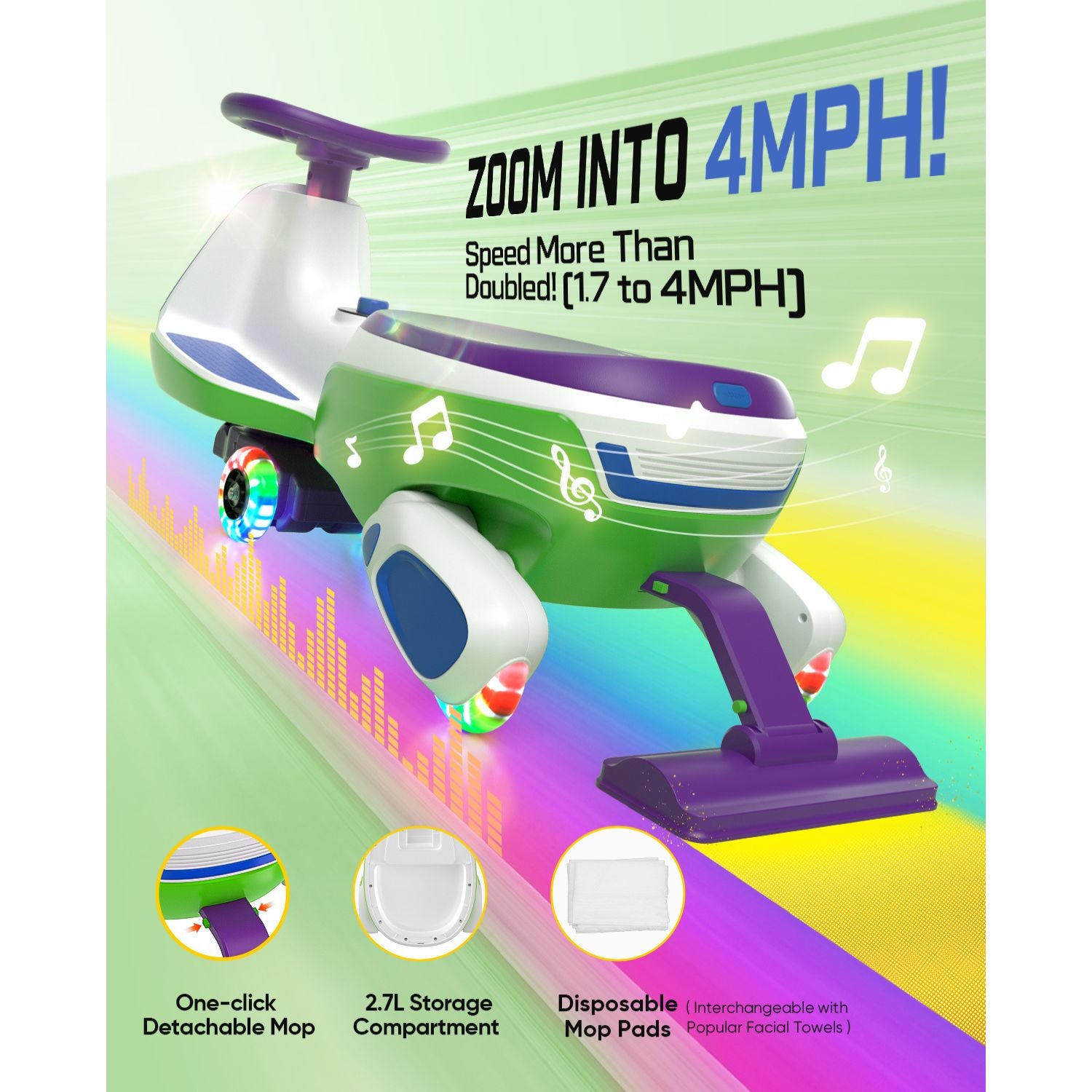 FanttikRide N10 Pro 12V Electric Wiggle Car with Pedal