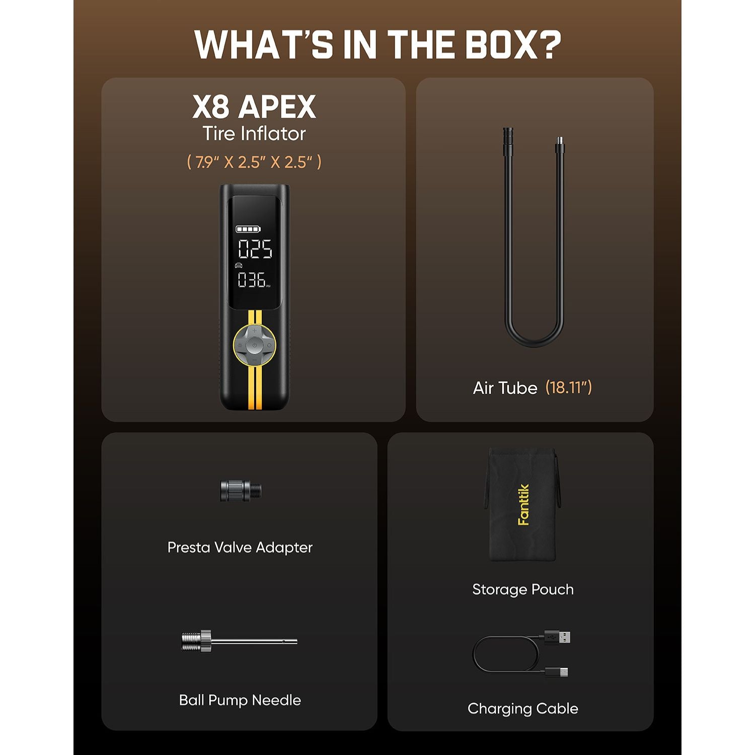 Fanttik X8 APEX® Tire Inflator | 2x Fast & 150PSI