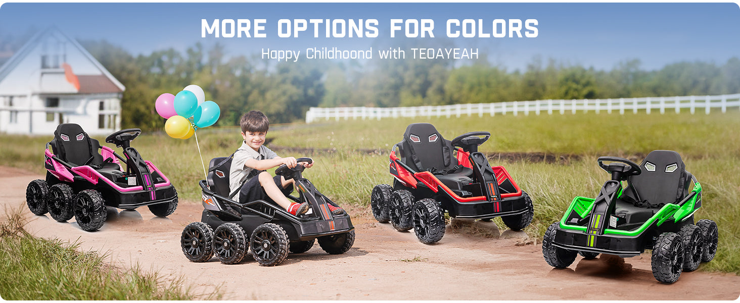 24V Ride on Toys for Big Kids, 6 Eva Wheels UTV, 4x75W 5.9MPH Powerful Electric Car, 4WD/2WD Switch, Parent Remote, 4 Shock Absorbers, Ideal Gift for Kids Ages 3+, MER-X Pro