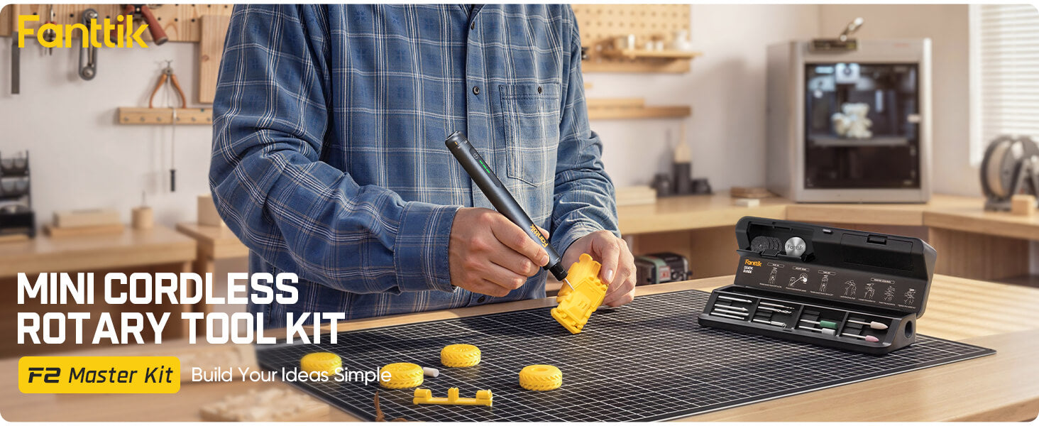 The mini rotary tool kit includes a premium flip‑lid storage case with magnetic compartments to keep accessories neatly organized, plus dedicated space for bits, and in-case charging for an efficient, clutter-free workflow