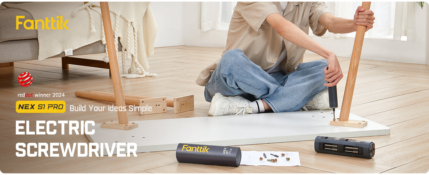 Fanttik S1 Pro Cordless Screwdriver Kit - 16 Bits, High-Tech