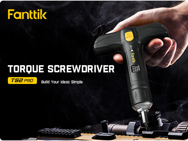 Fanttik TS2 PRO Torque Screwdriver Wrench Set, T-handle, Bits Storage Design, 12 Pcs S2 Steel Bits, 1/4" Drive, 15-75 in-lbs, Suitable for Gunsmithing, Scope Mounting, Bike and Maintenance