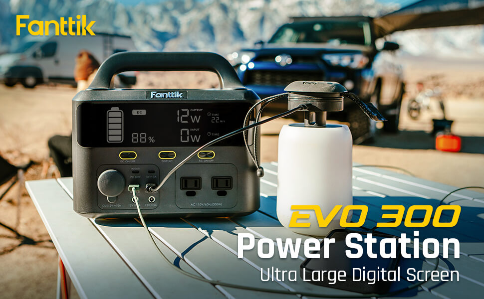 Fanttik EVO 300 Portable Power Station, 299Wh Backup Power Supply