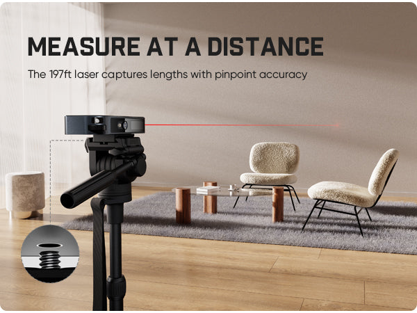 Fanttik A11 Ultra 3-in-1 Laser Measuring Tool, 197Ft Digital Laser Distance Measure with IPS Touch Screen & Side LCD, Wheel Roller & 3-Axis Digital Level, Rechargeable for Home DIY & Indoor Projects