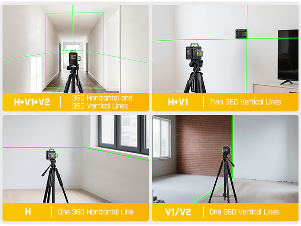 Fanttik D12 Ace Laser Level 360 Self Leveling, 3x360° Rechargeable 3D Green Cross Laser, Outdoor Pulse Mode, IP54 Durable, Easy to Use for Construction and Picture Hanging