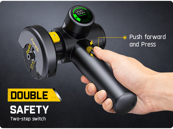 Fanttik M10 ACE Cordless Angle Grinder Brushless, 3 Inch Compact Cut Off Tool with LED Display, 3 Variable Modes, Double Security, Type-C Fast Charging, 10000RPM Mini Cutter with 4 Blades