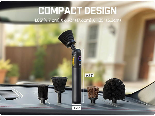 Fanttik Flip G10 Nano AutoCare Cordless Electric Scrubber, Dual-Speed with 8 Brush Heads, Adjustable Angle & Smart Display, IPX7 Waterproof for Deep Car Cleaning