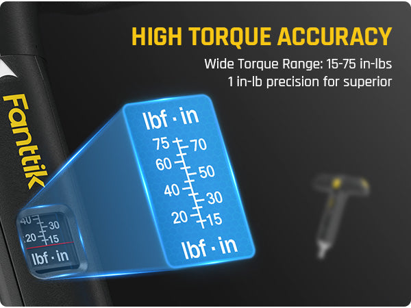Fanttik TS2 PRO Torque Screwdriver Wrench Set, T-handle, Bits Storage Design, 12 Pcs S2 Steel Bits, 1/4" Drive, 15-75 in-lbs, Suitable for Gunsmithing, Scope Mounting, Bike and Maintenance