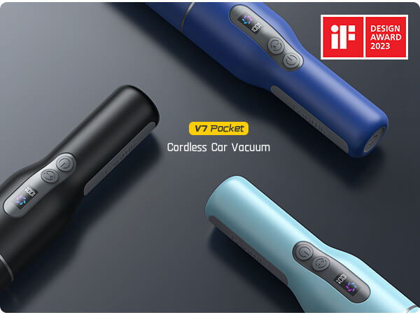 Fanttik Slim V7 Pocket Cordless Car Vacuum - Light Blue
