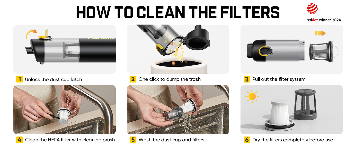 Fanttik V8 Mate Upgraded Cordless Car Vacuum, Portable Mini Vacuum with 13000pa Suction Power, 2 Suction Modes, Type-C Charge, Handheld Vacuum for Car, Small Tasks, Keyboards, Office Desk