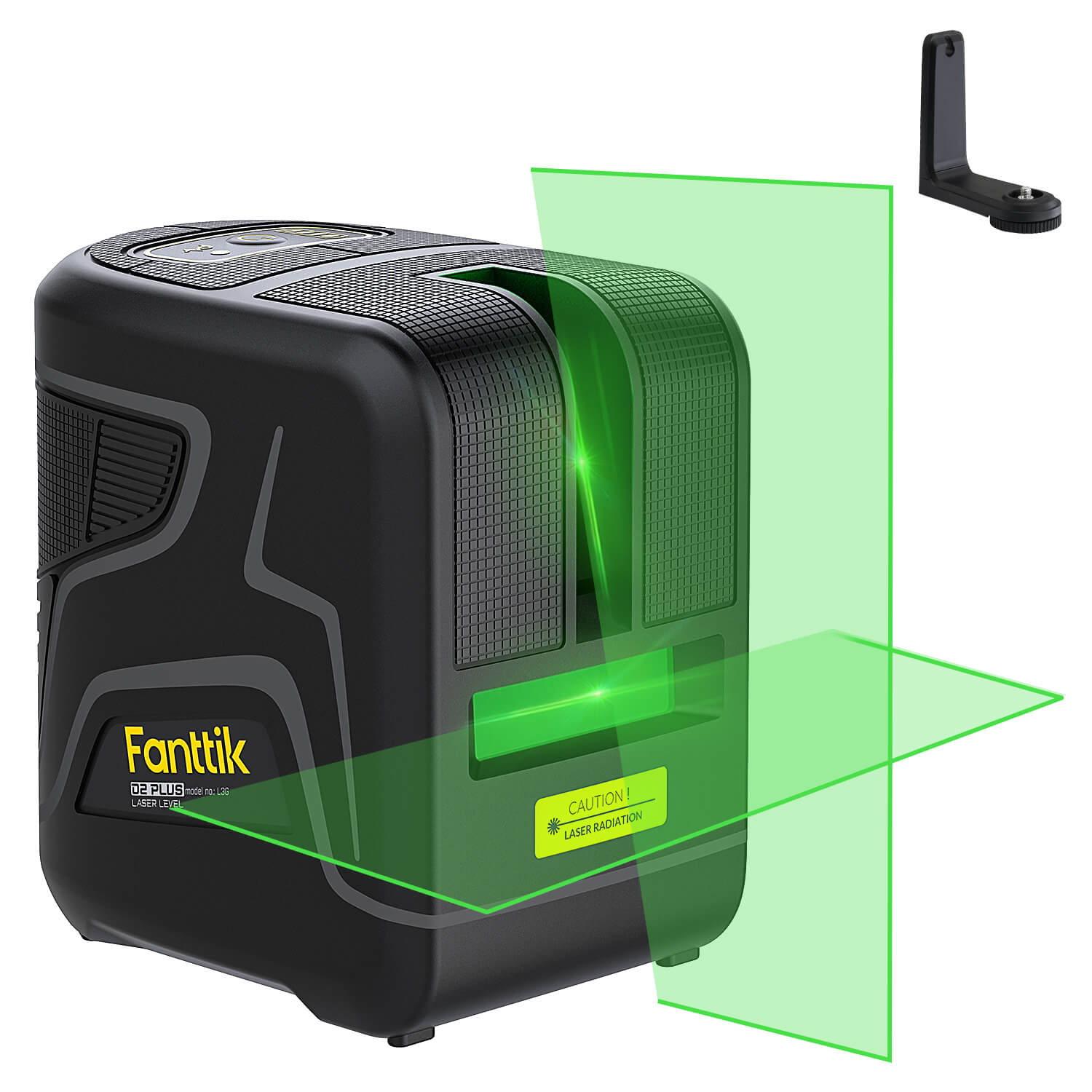 Fanttik D2 PLUS Cross Line Laser, Vertical Green Beam Spread Covers of 130°, DIY Self-leveling Mode, 2600mAh Built-in Rechargeable Battery, 100Ft Visibility, Pulse Mode, Class II (<1 mW max output)