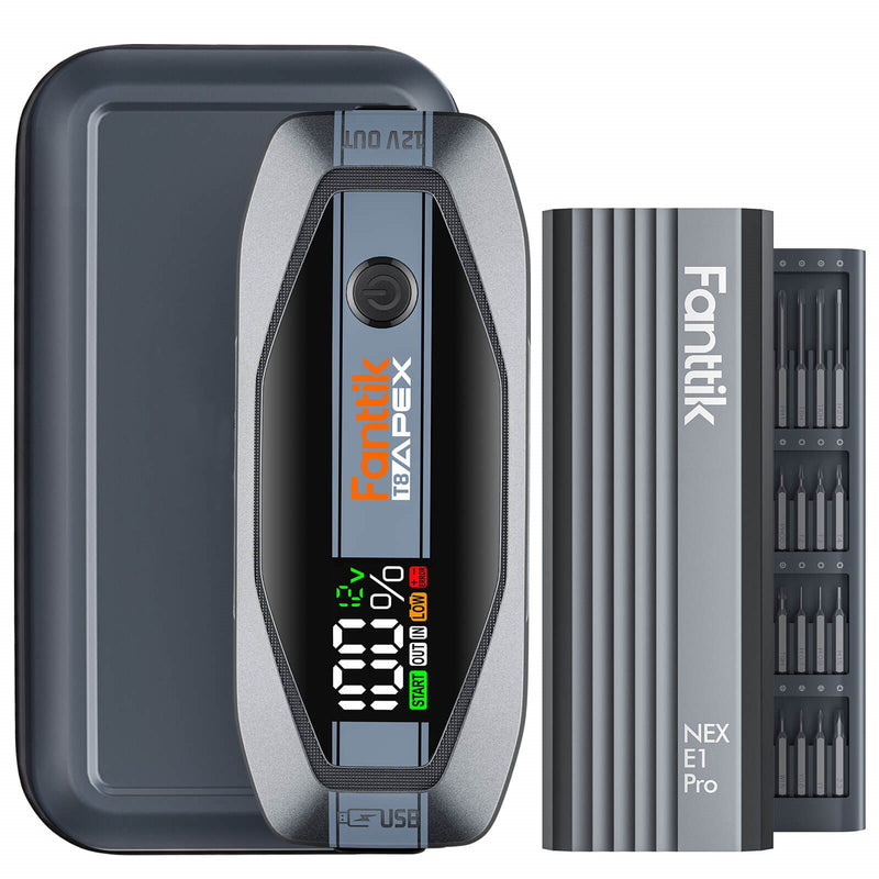 T8 APEX Jump Starter & E1 PRO Screwdriver Fanttik