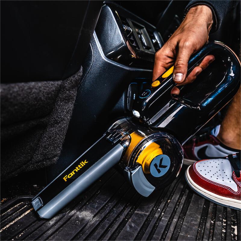 Fanttik DynamicClean™ V10 Apex Pivoting Car Vacuum Cordless, 17000Pa/50AW, 2.5H Fast Charge, 16.9 oz Large Dustcup, 130W Brushless Motor& LED Light, Portable Vacuum for Car Home Cleaning