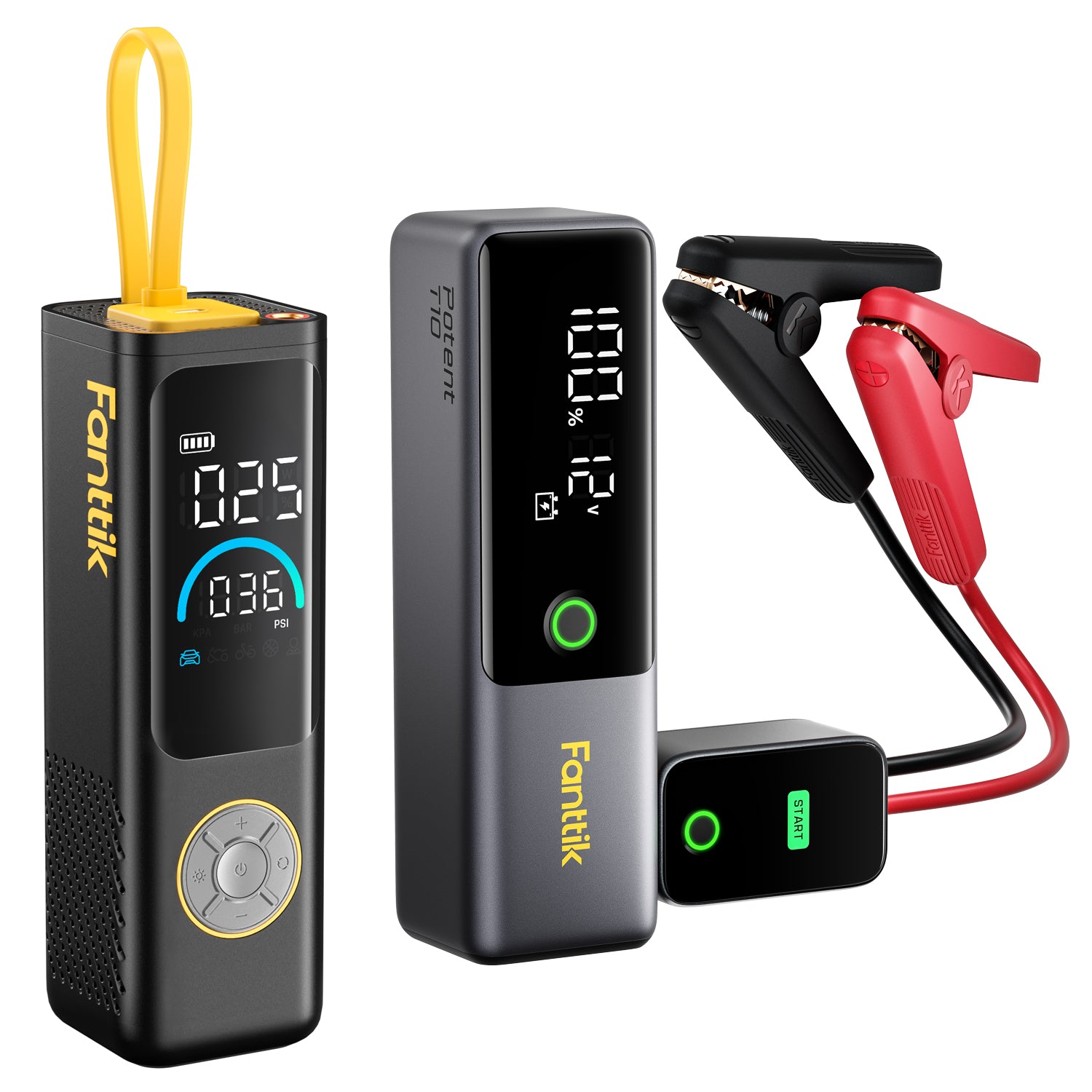 Fanttik X9 APEX Tire Inflator and Potent T10 1800 Amp Jump Starter