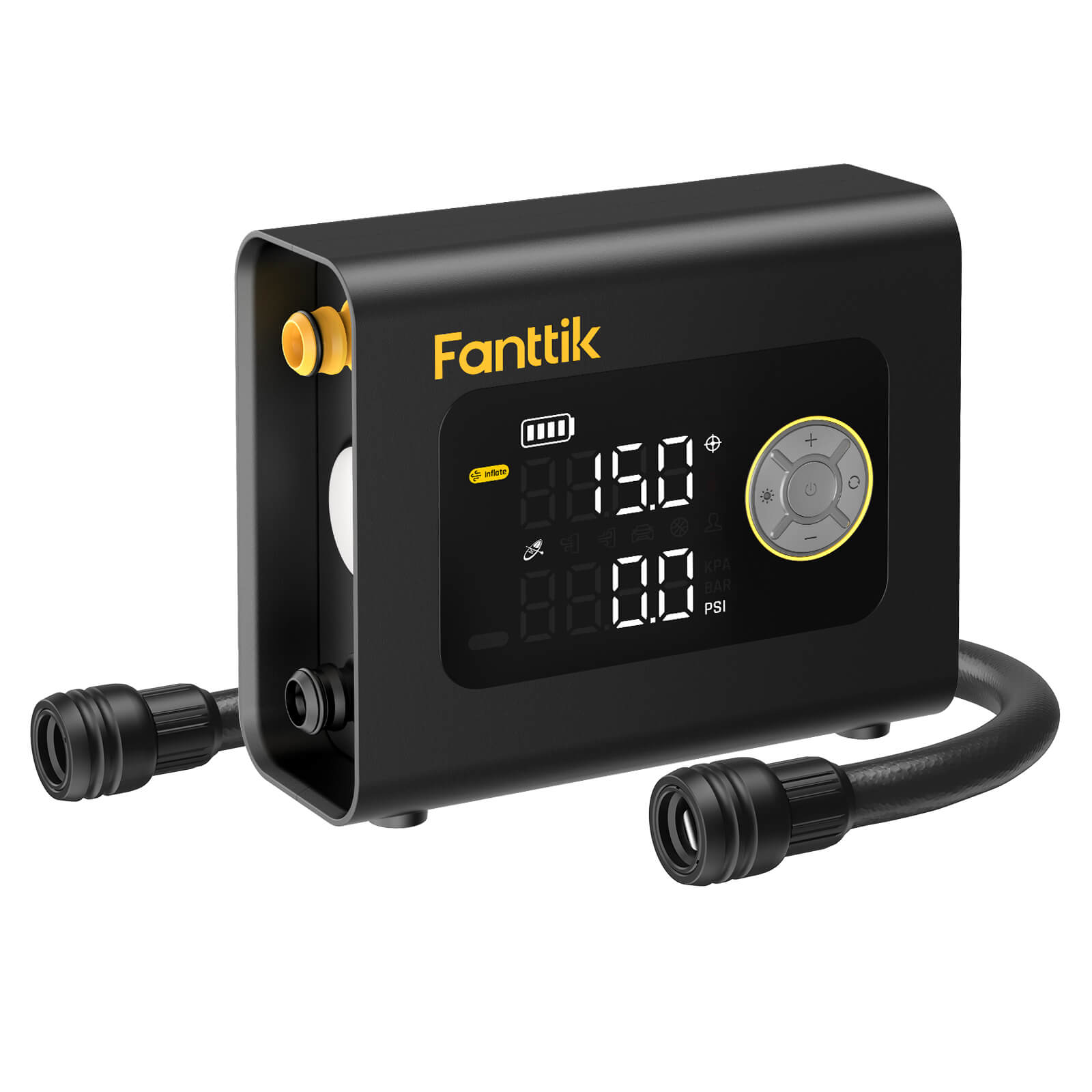 Fanttik X9 Cross Paddle Board Air Pump, Portable Tire Inflator | Max 75PSI with Auto-Off, Deflation | Air Pump with Light and Power Bank | for SUP, Car, Motorcycle, Board, Kayak, Tent etc.