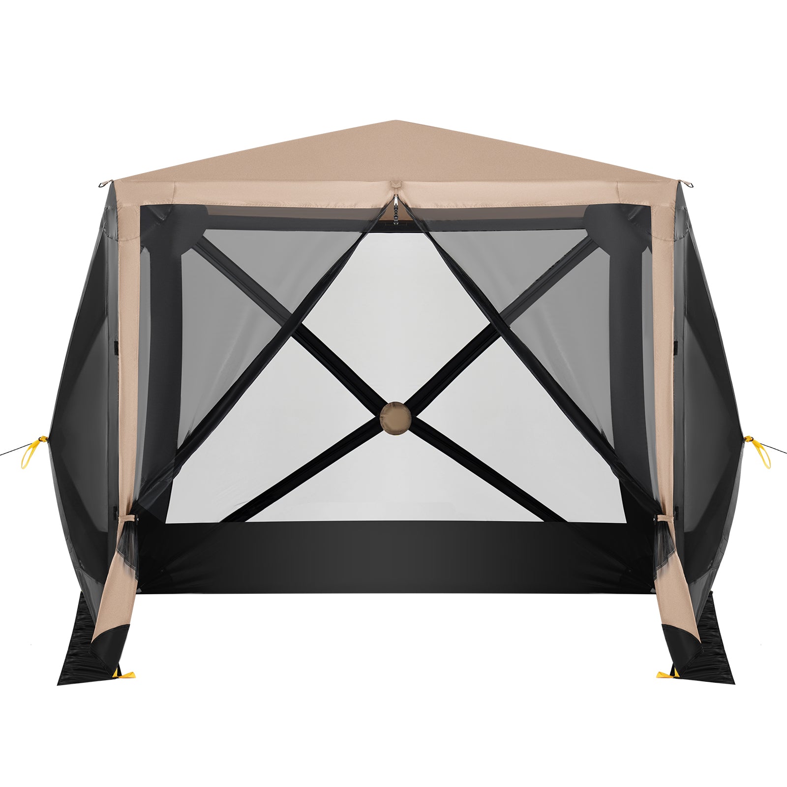 Zeta D4 Pro Max Camping Canopy Gazebo Tent, 4 Person Pop-up Screen Tent for Camping 4 Sided Shelter Tent with 1 Wind Panel & Carrying Bag Easy Set up in 60 Seconds