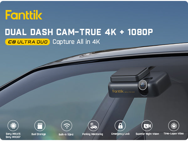 Fanttik Dash Cams - 4K Video for Accident Protection