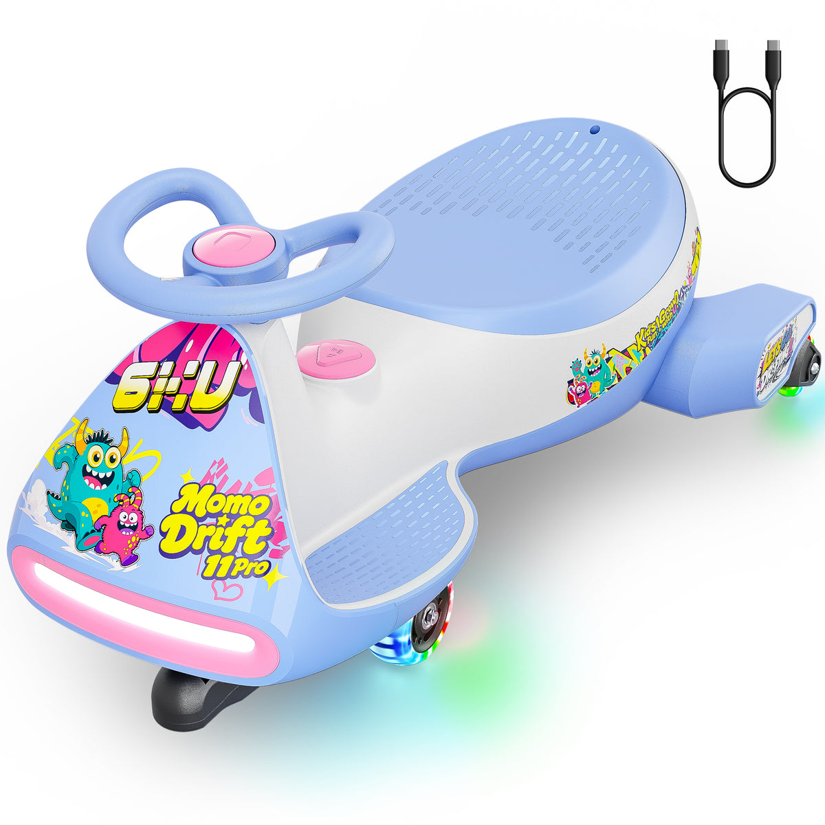 Momo Drift 11 Pro Electric Wiggle Car-Blue