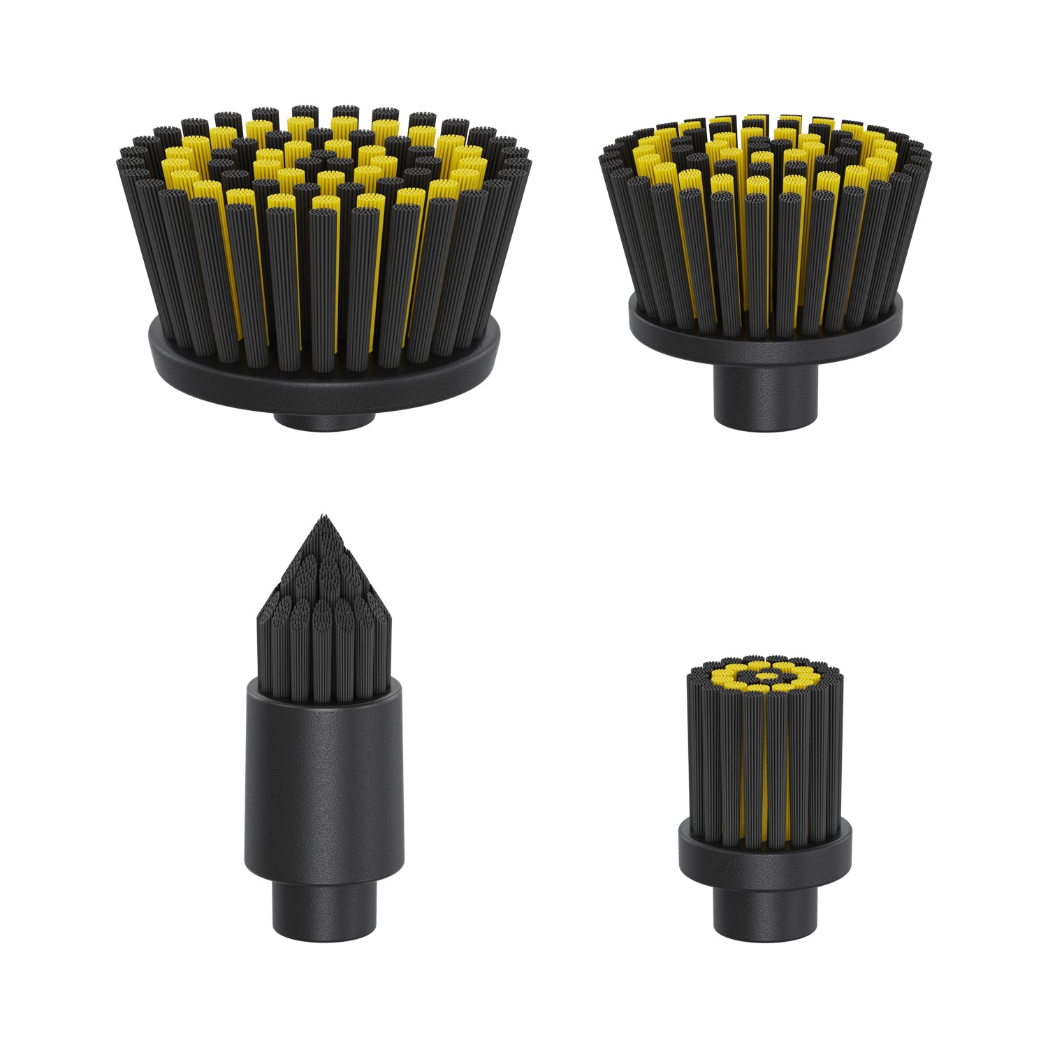 4-in-1 Brush Head Set, designed for deep cleaning in grout, tiles, sinks, crevices, and more—perfect for tackling a variety of tough cleaning tasks