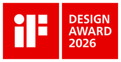iF Design Award 2026 logo on a red background
