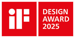 iF Design Award 2025 logo on a red background