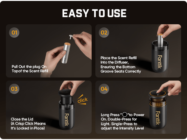 Instructions for using a Fanttik N10 Smart Car Air Freshener