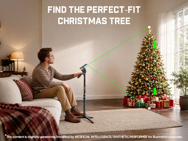 Fanttik A11 Ultra X laser measuring tool, laser distance meter for measuring height to find perfect-fit Christmas tree at home
