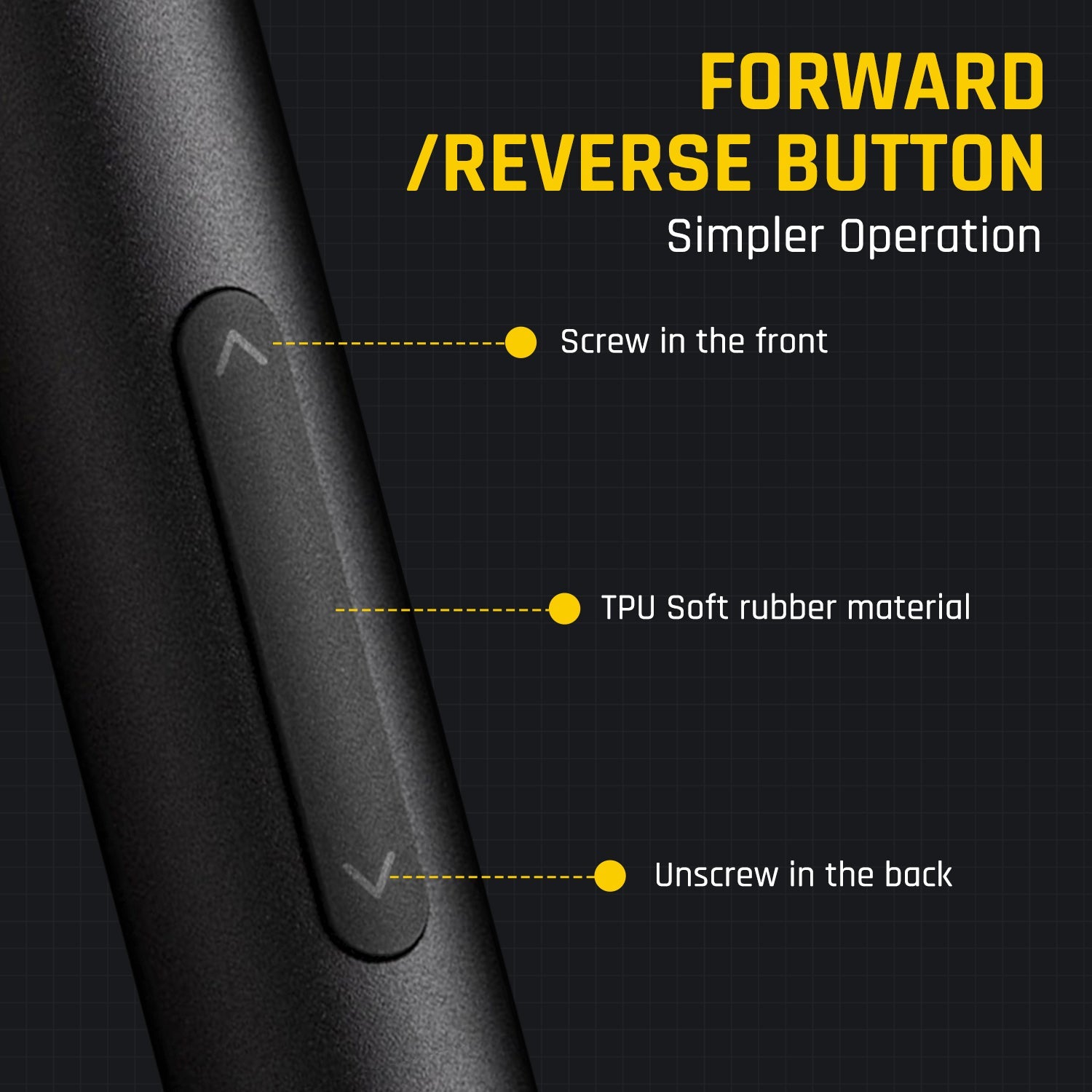 This Electric Screwdriver has forward/reverse button which provides simpler operation