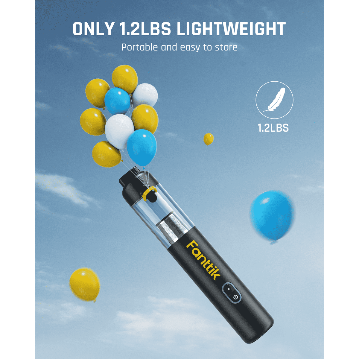 Fanttik Slim V8 Mate Cordless Car Vacuum Suction Power 12000Pa, Black