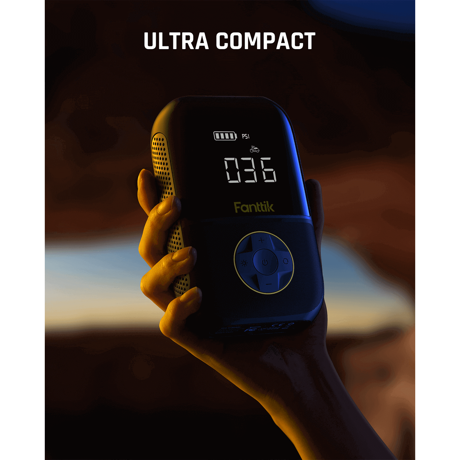 Weighing only 1.2 pounds(544g), the ultra-lightweight X8 can be easily held in one hand while in use. The compact and lightweight design is easy storage fit in your pocket, bicycle rack, car or backpack.