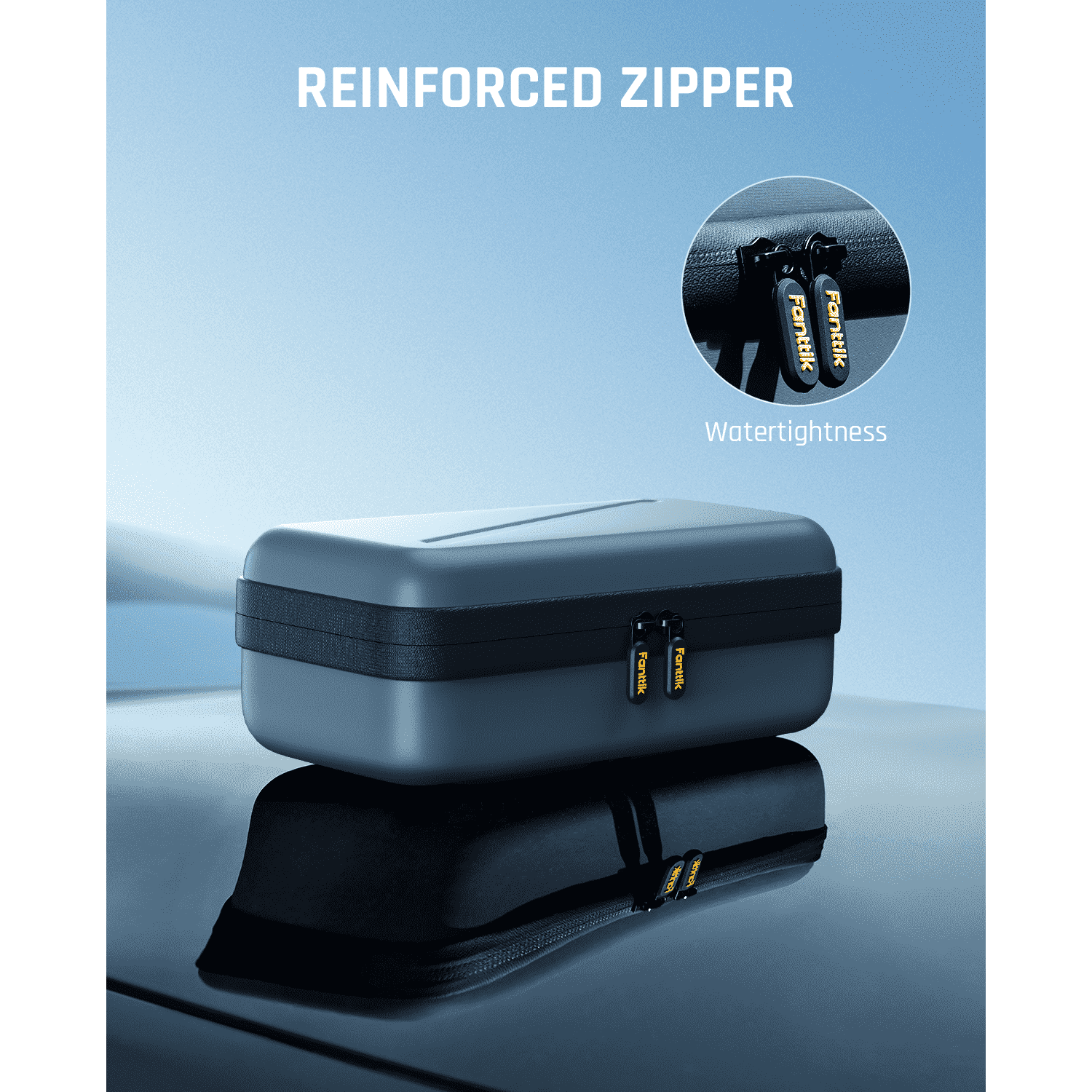 With tightened zipper supporting IP65 water-resistant, this EVA box can provide a securer enclosure that makes it waterproof and dust-proof to better protect your X8 APEX