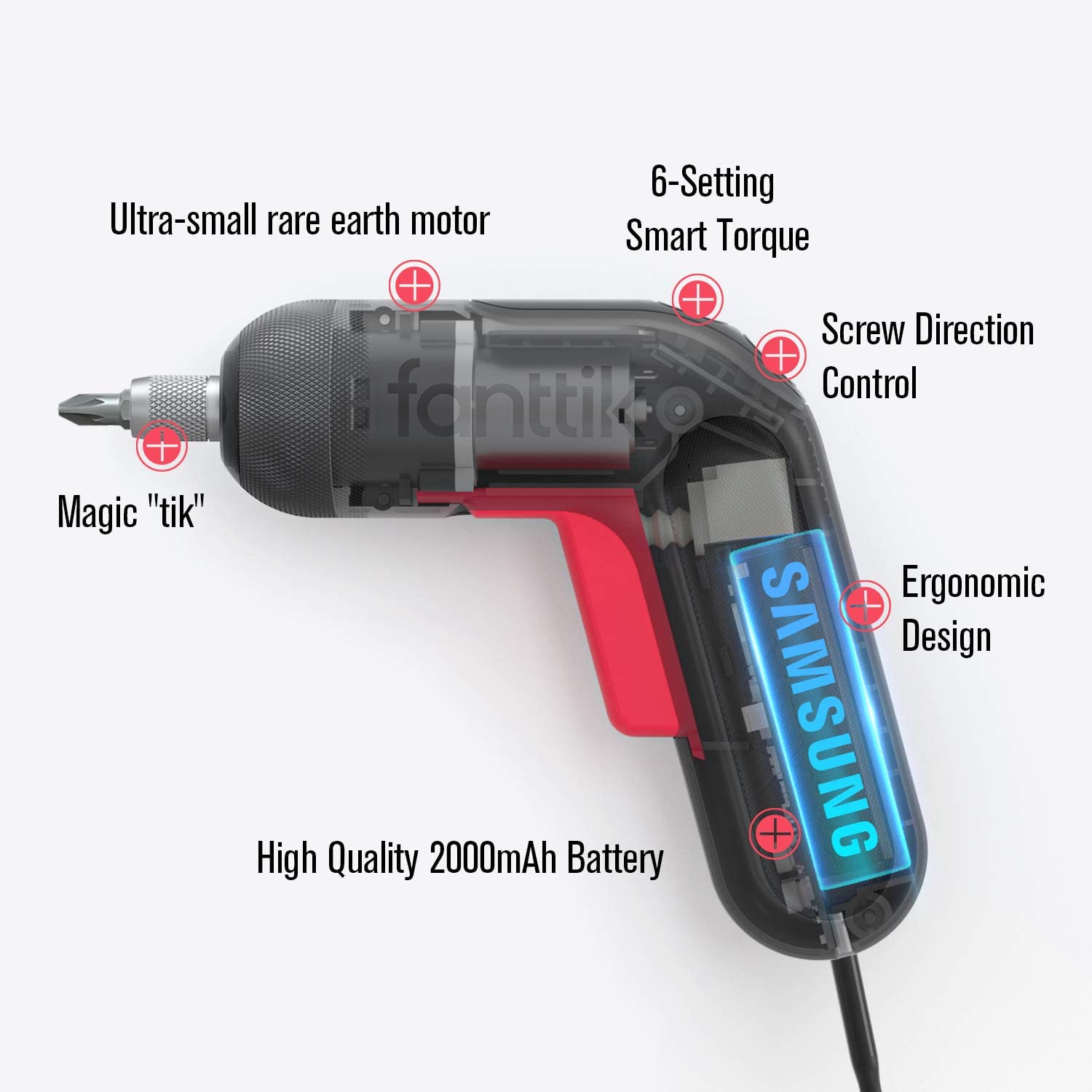 pocket size cordless design electric screwdriver