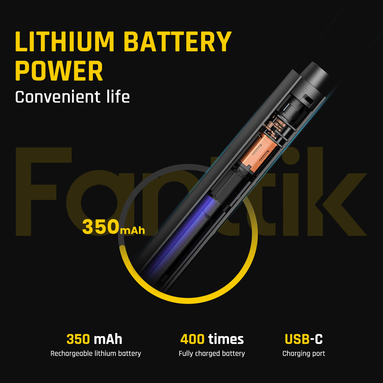 Long Battery Life: Fanttik E1 PRO Electric Screwdriver equipped with a 350mAh lithium-ion battery, the portable screwdriver can work continuously for up to 2 hours. In addition, it can tighten a total of 400 screws. USB-C port is convenient for you to charge at any time.