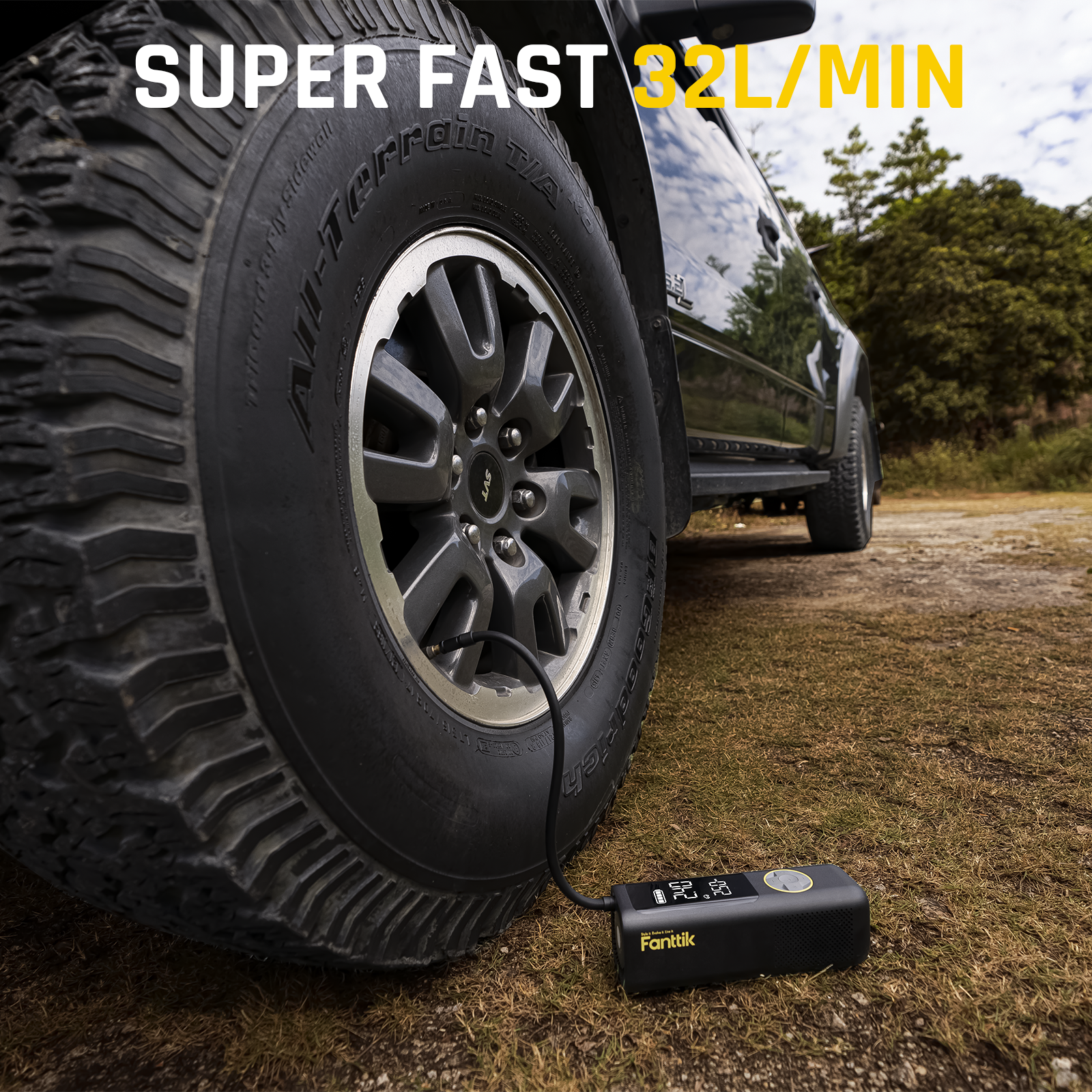 X8 APEX Tire Indflators have super fast inflations with 32L/Min