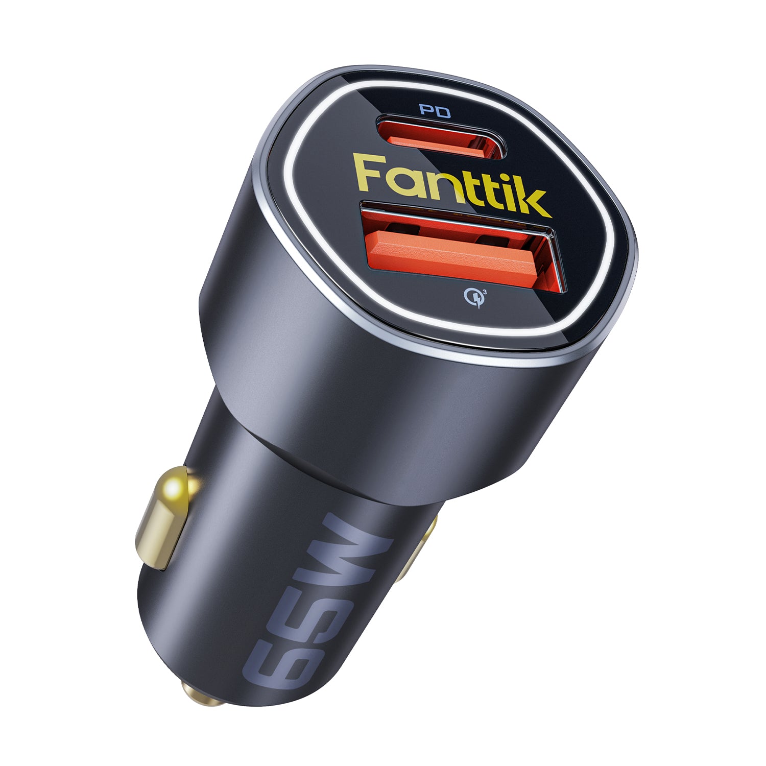 Fanttik USB C Car Charger, 65W Dual Port Fast Charging Car Adapter
