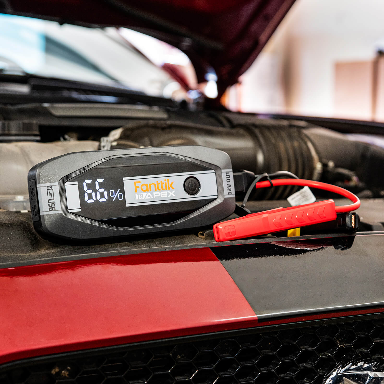 T8 Jump Starter Highly portable and very easy to use. Simply clamp on, press the button, and fire the engine.